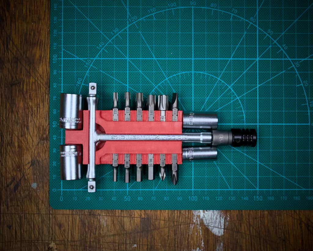 Tri-Drive Ultralight Mini T-Handle multibit & socket Kit 1/4